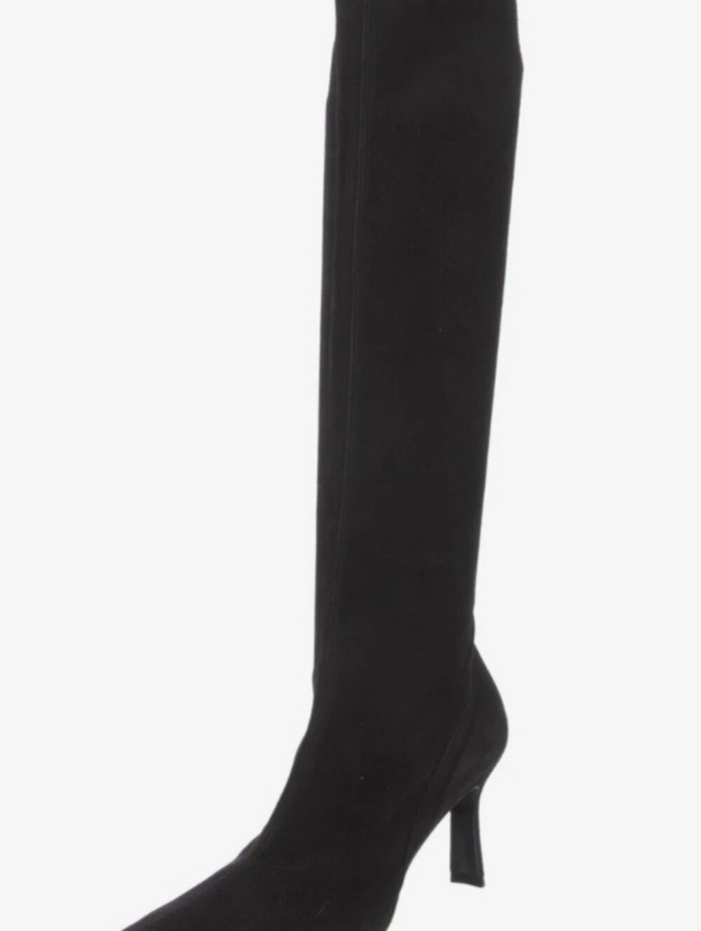 Stuart Weitzman Black Knee-High Stretch Boot W/ Heel